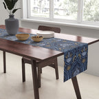 Celestial Forest Damask - celestial blue Table Runner Gallery Image 2