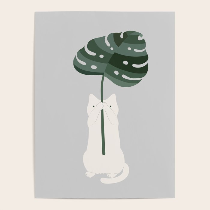 Cat and Plant 58 Poster Gallery Image 4