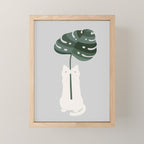 Cat and Plant 58 Mini Art Print Gallery Image 1