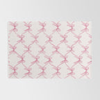 Coquette Aesthetic Pastel Pink Bows Cute Balletcore Joy of Together Rug Gallery Image 2