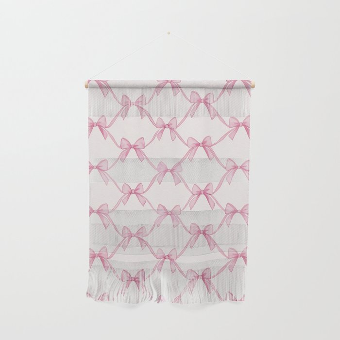 Coquette Aesthetic Pastel Pink Bows Cute Balletcore Joy of Together Wall Hanging Gallery Image 1
