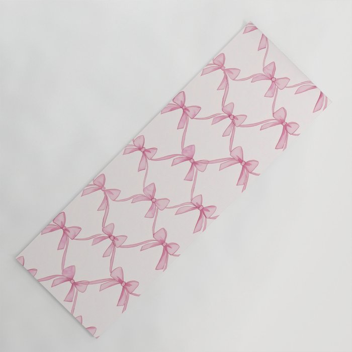 Coquette Aesthetic Pastel Pink Bows Cute Balletcore Joy of Together Yoga Mat Gallery Image 1