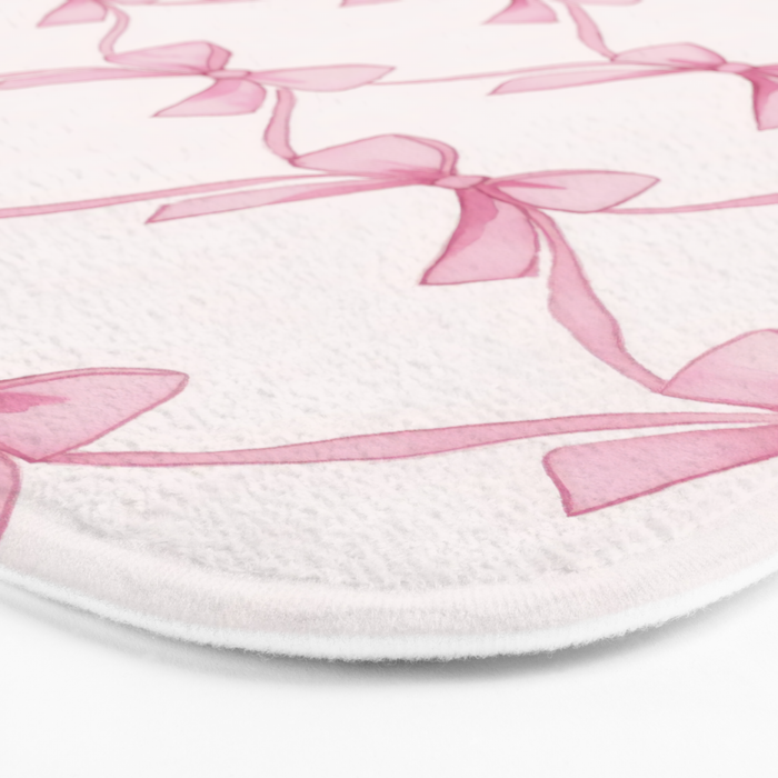 Coquette Aesthetic Pastel Pink Bows Cute Balletcore Joy of Together Bath Mat Gallery Image 3