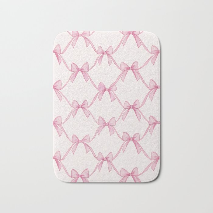 Coquette Aesthetic Pastel Pink Bows Cute Balletcore Joy of Together Bath Mat