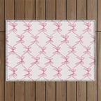 Coquette Aesthetic Pastel Pink Bows Cute Balletcore Joy of Together Outdoor Rug Gallery Image 1