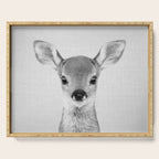 Baby Deer - Black & White Serving Tray Gallery Image 1
