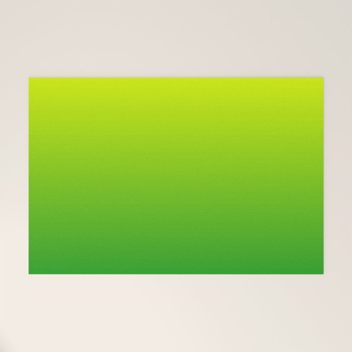 LIME GREEN OMBRE COLOR Welcome Mat Gallery Image 1