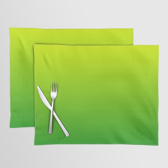 LIME GREEN OMBRE COLOR Placemat Gallery Image 1