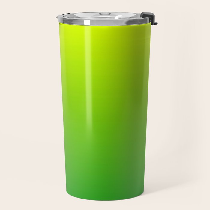 LIME GREEN OMBRE COLOR Travel Mug Gallery Image 2