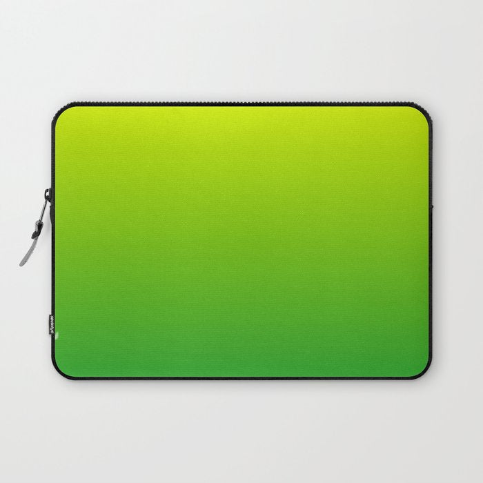 LIME GREEN OMBRE COLOR Laptop Sleeve Gallery Image 1
