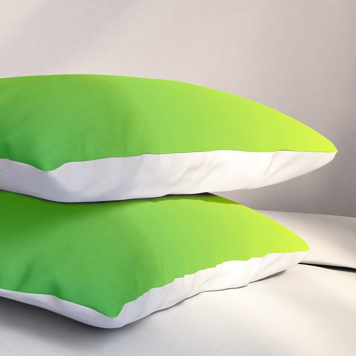 LIME GREEN OMBRE COLOR Pillow Sham Gallery Image 3