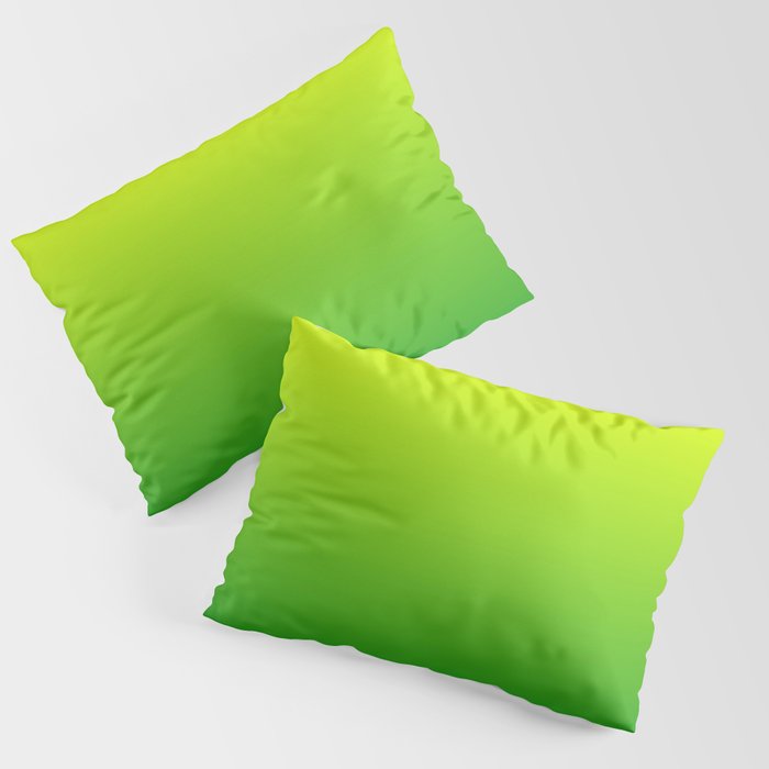LIME GREEN OMBRE COLOR Pillow Sham Gallery Image 1