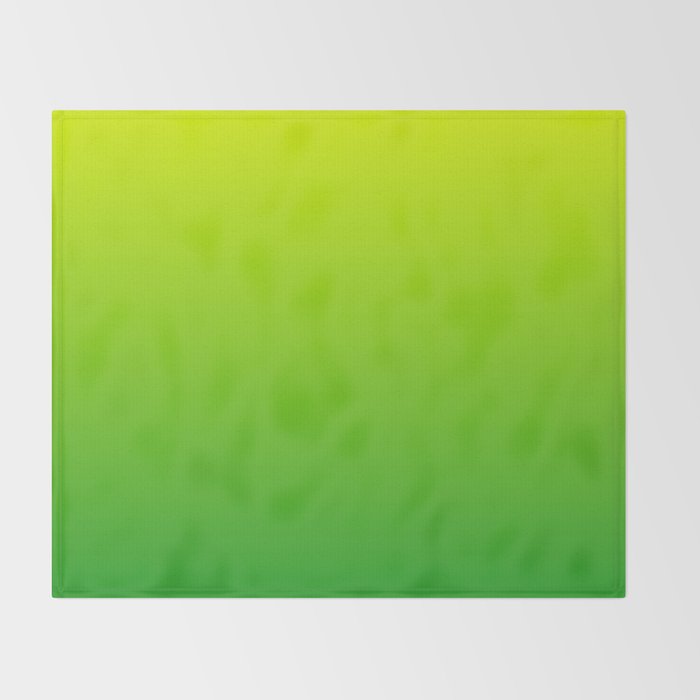 LIME GREEN OMBRE COLOR Throw Blanket Gallery Image 2