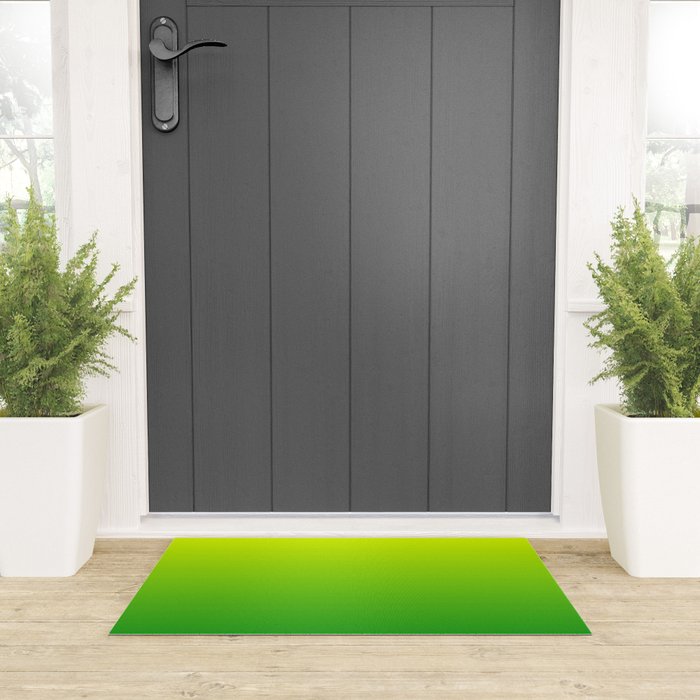 LIME GREEN OMBRE COLOR Welcome Mat Gallery Image 3