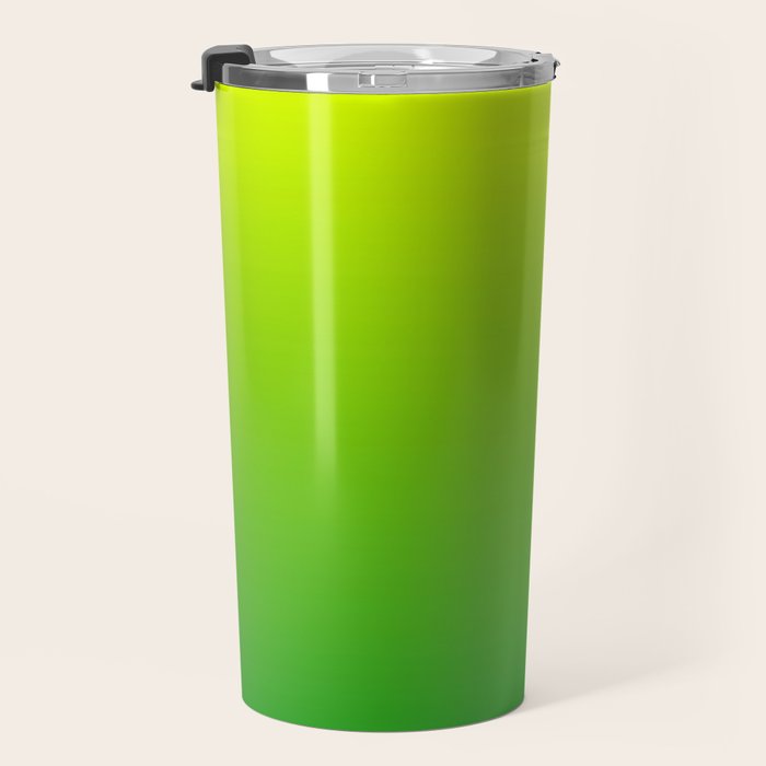 LIME GREEN OMBRE COLOR Travel Mug Gallery Image 3
