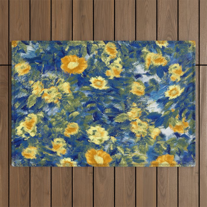 Vincent van Gogh Style Pattern Design Outdoor Rug Gallery Image 1