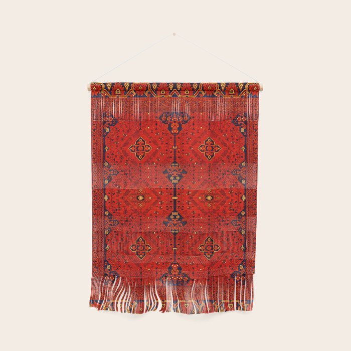 Red Oriental Heritage Bohemian Traditional Moroccan Style Wall Hanging Gallery Image 1