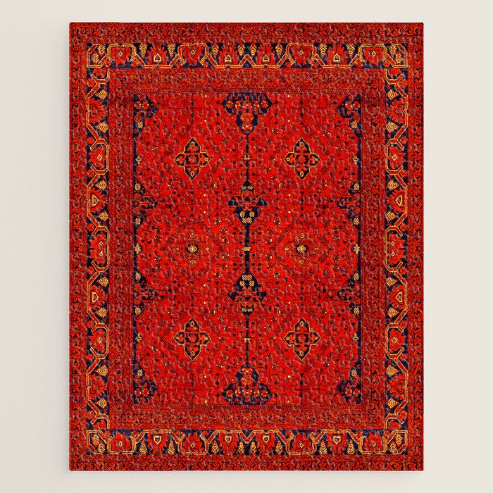 Red Oriental Heritage Bohemian Traditional Moroccan Style Jigsaw Puzzle Gallery Image 1