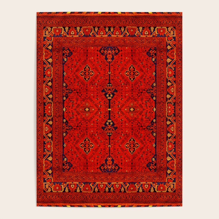 Red Oriental Heritage Bohemian Traditional Moroccan Style Poster Gallery Image 4