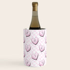 Pink love heart candy checkered pattern Wine Chiller Gallery Image 1