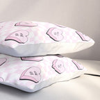 Pink love heart candy checkered pattern Pillow Sham Gallery Image 3