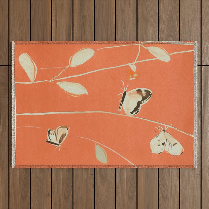 Butterflies 4 Outdoor Rug Gallery Image 1