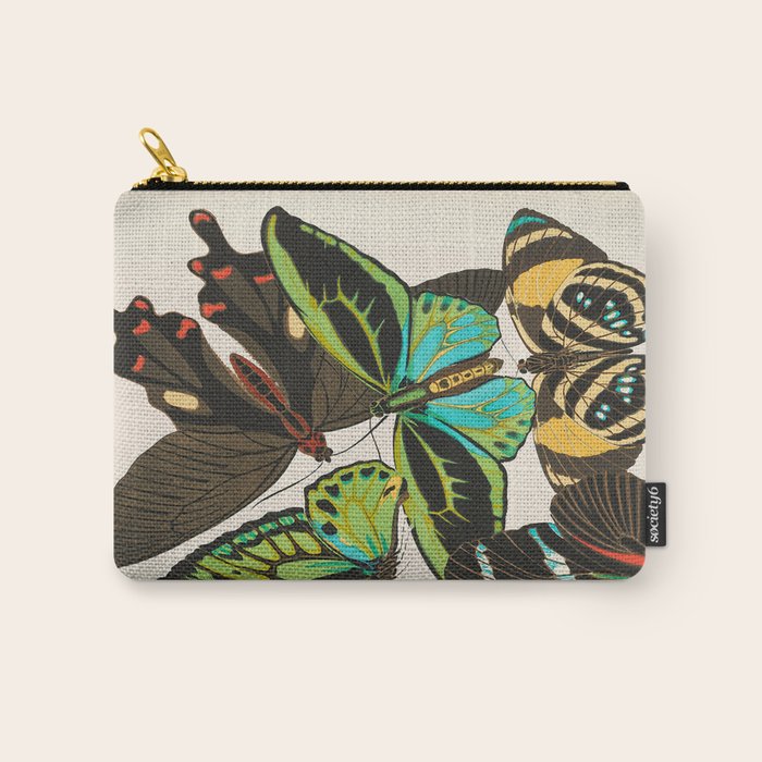 Vintage Butterfly Illustration EA Seguy Papillon Carry All Pouch Gallery Image 1