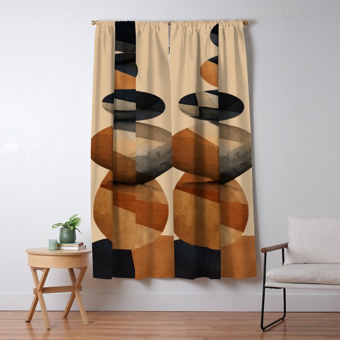 Abstract and Modern Stones Art 1 Window Curtain Gallery Image 1