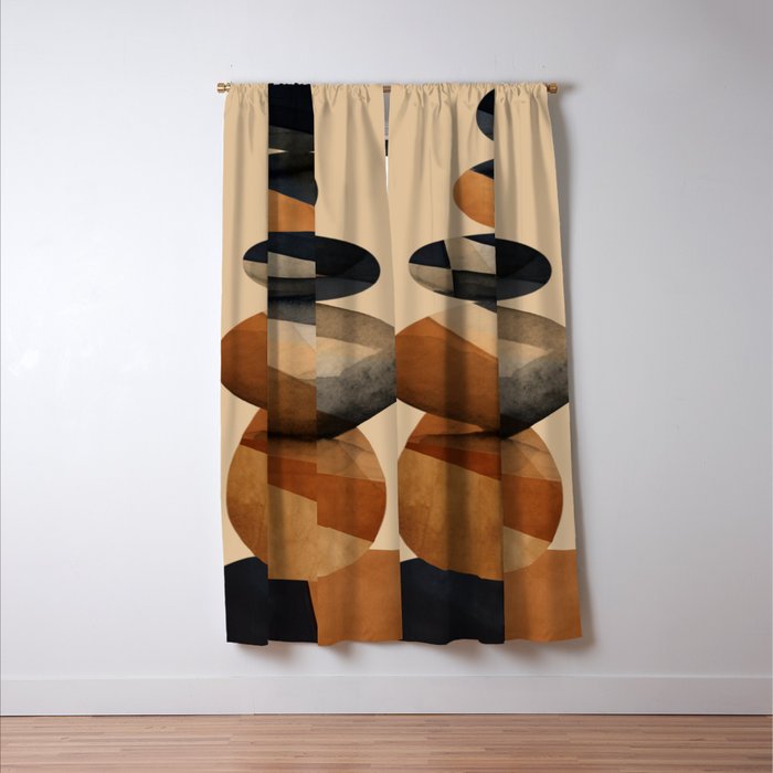 Abstract and Modern Stones Art 1 Window Curtain Gallery Image 3