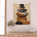 Abstract and Modern Stones Art 1 Wall Tapestry Gallery Image 2