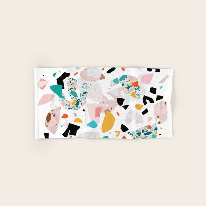Mixed Mess I. / Collage, Terrazzo, Colorful Bath Towel Gallery Image 1
