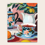Earl Brown Tea Time, Tea Cups Supper High Tea, Slow Living Eclectic Whimsical Maximalist, Lemons Food Coffee Notebook Gallery Image 4