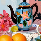 Earl Brown Tea Time, Tea Cups Supper High Tea, Slow Living Eclectic Whimsical Maximalist, Lemons Food Coffee Coffee Mug Gallery Image 2
