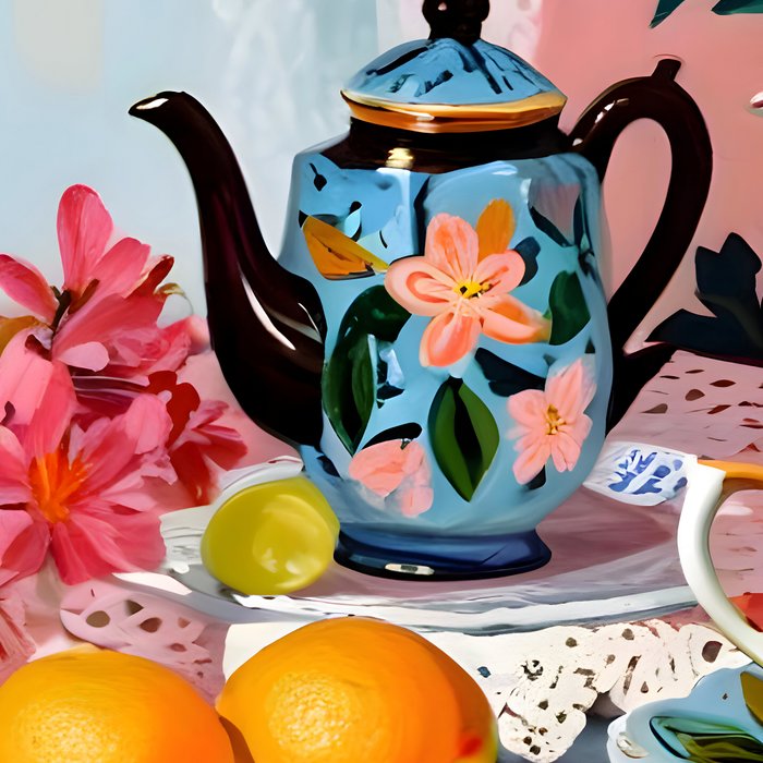 Earl Brown Tea Time, Tea Cups Supper High Tea, Slow Living Eclectic Whimsical Maximalist, Lemons Food Coffee Coffee Mug Gallery Image 2