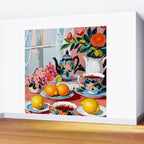 Earl Brown Tea Time, Tea Cups Supper High Tea, Slow Living Eclectic Whimsical Maximalist, Lemons Food Coffee Wall Mural Gallery Image 2