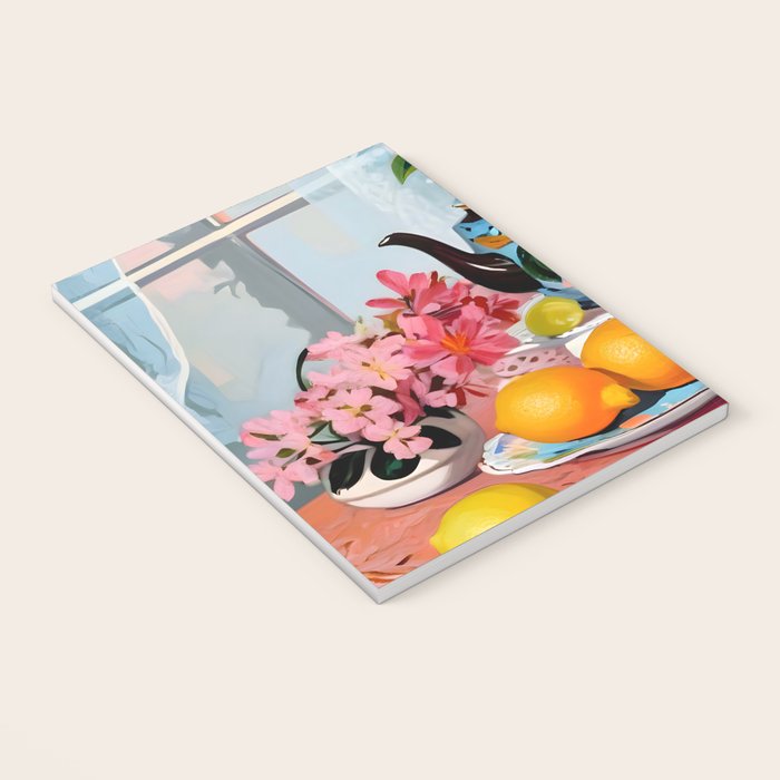 Earl Brown Tea Time, Tea Cups Supper High Tea, Slow Living Eclectic Whimsical Maximalist, Lemons Food Coffee Notebook Gallery Image 3