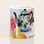 Earl Brown Tea Time, Tea Cups Supper High Tea, Slow Living Eclectic Whimsical Maximalist, Lemons Food Coffee Coffee Mug Gallery Image 4