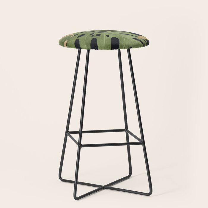 Abstract Art Tropical Leaves 101 Stool Gallery Image 1