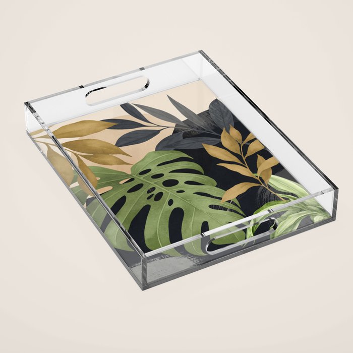 Abstract Art Tropical Leaves 101 Acrylic Tray Gallery Image 1