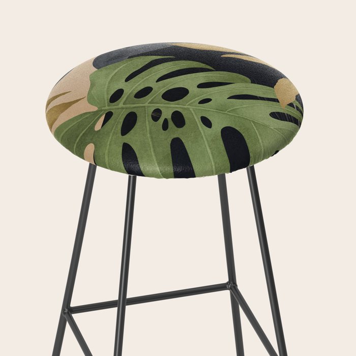 Abstract Art Tropical Leaves 101 Stool Gallery Image 2