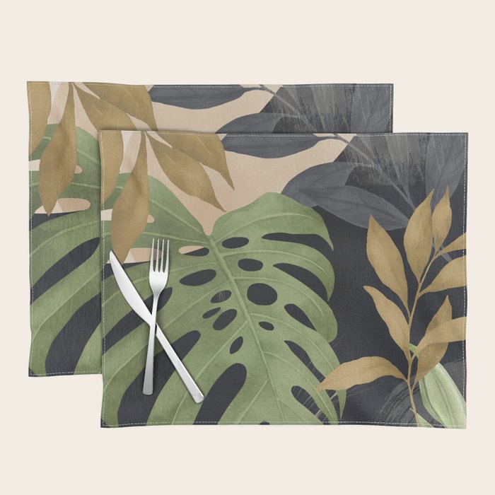 Abstract Art Tropical Leaves 101 Placemat Gallery Image 1