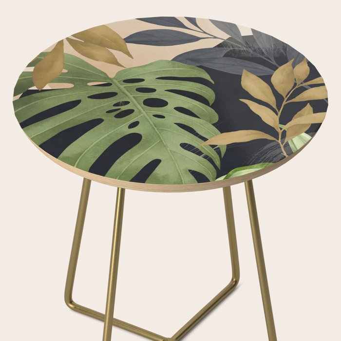 Abstract Art Tropical Leaves 101 Side Table Gallery Image 2