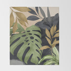 Abstract Art Tropical Leaves 101 Throw Blanket Gallery Image 2