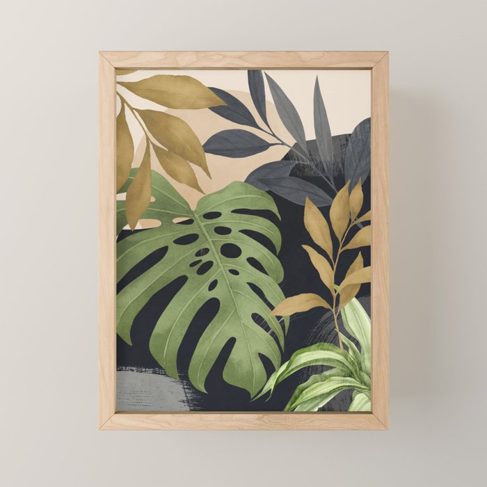 Abstract Art Tropical Leaves 101 Mini Art Print Gallery Image 1