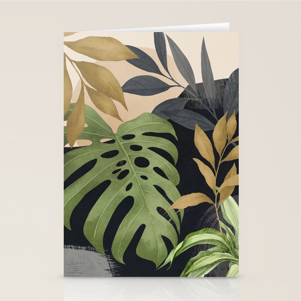 Abstract Art Tropical Leaves 101 Stationery Card Gallery Image 2