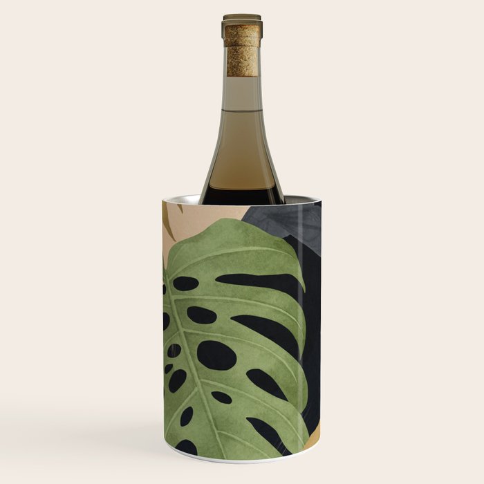 Abstract Art Tropical Leaves 101 Wine Chiller Gallery Image 1