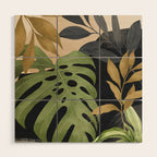 Abstract Art Tropical Leaves 101 Wood Wall Art Gallery Image 1