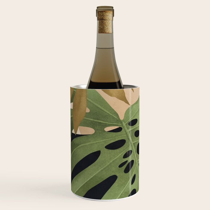 Abstract Art Tropical Leaves 101 Wine Chiller Gallery Image 2