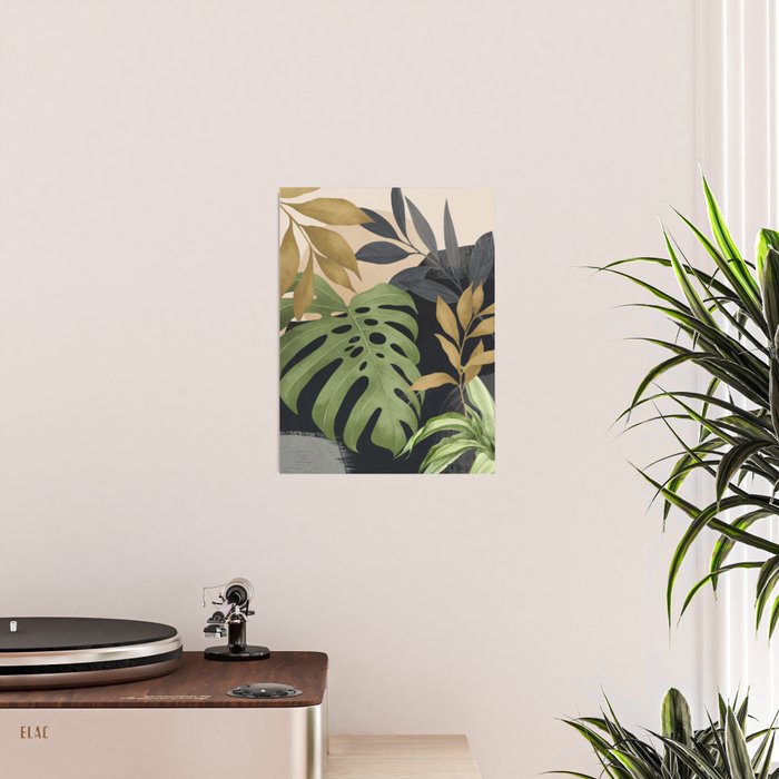 Abstract Art Tropical Leaves 101 Poster Gallery Image 2
