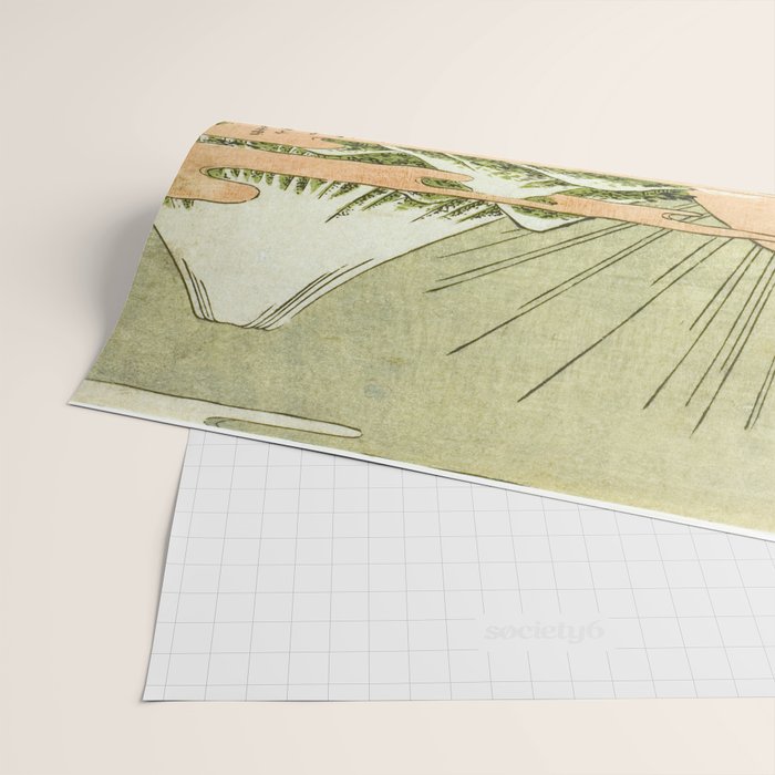 View of Mount Fuji at sunrise on New Year's Day by Isoda Koryusai Wrapping Paper Gallery Image 2